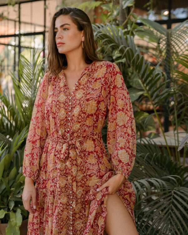 Bella Red Maxi Dress