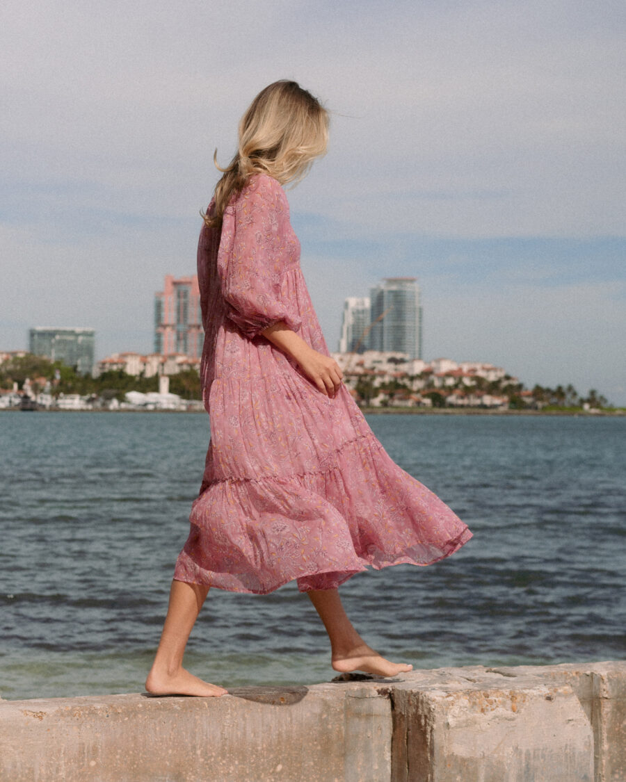 Adira Pink Maxi Dress - Image 3
