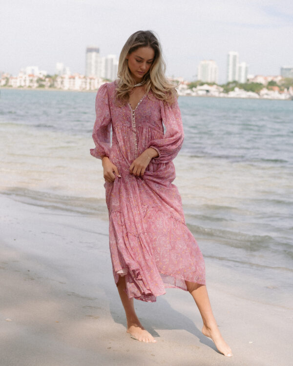 Adira Pink Maxi Dress