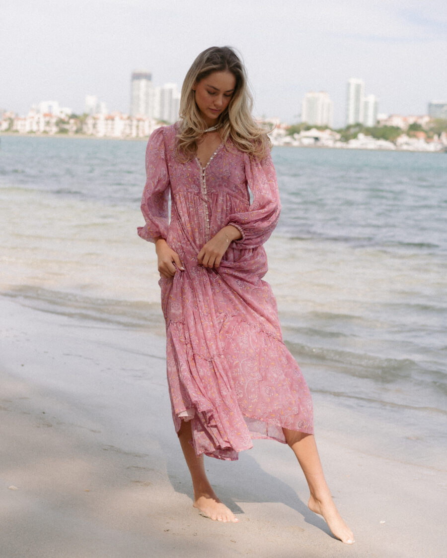 Adira Pink Maxi Dress