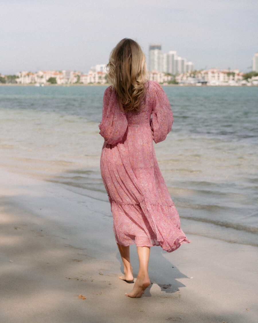 Adira Pink Maxi Dress - Image 5
