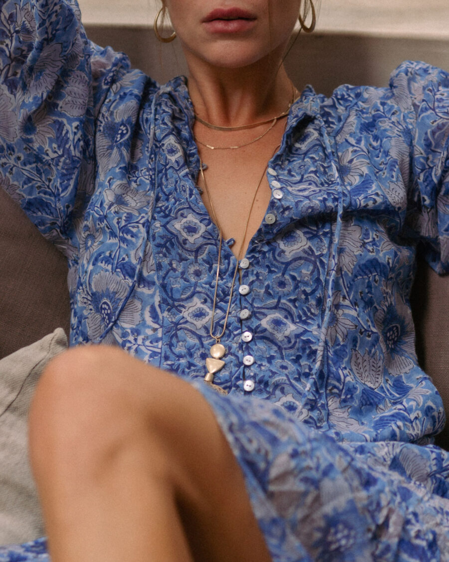 Bella Blue Maxi Dress - Image 3
