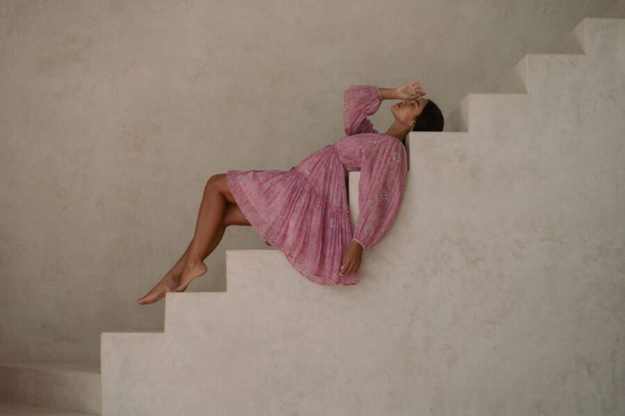 Adira Pink Mini Dress - Image 3