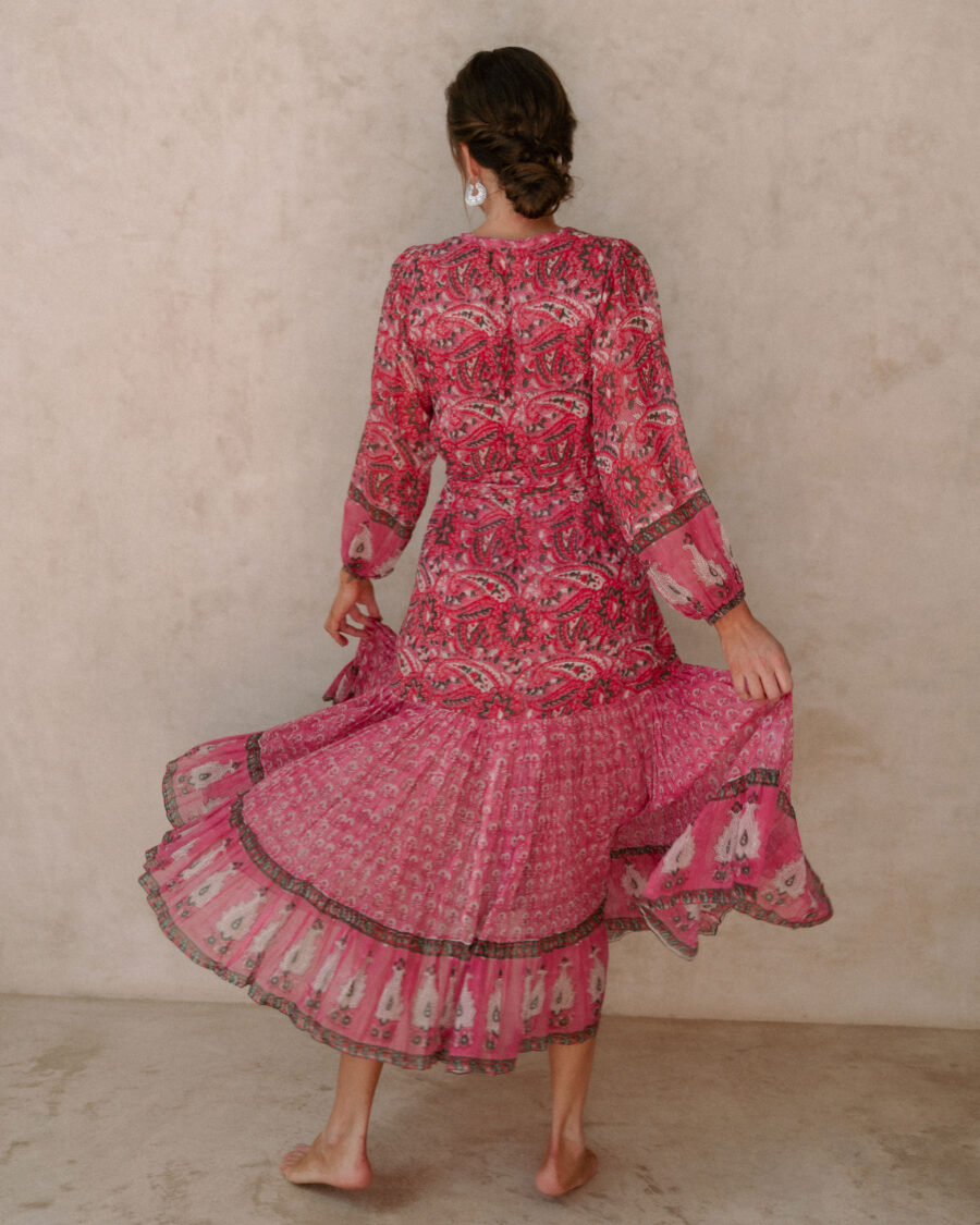 Gorja Pink Maxi Dress - Image 5
