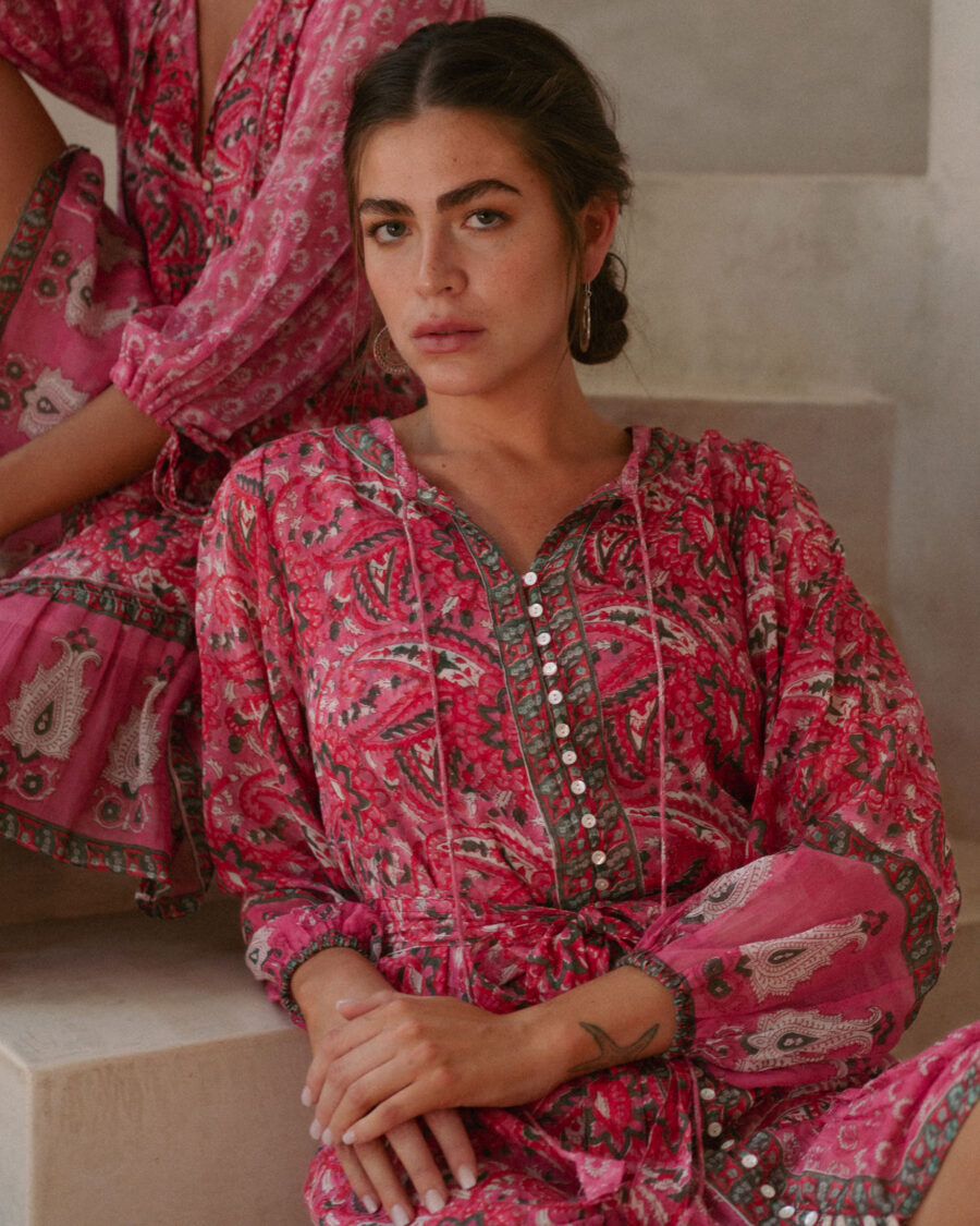 Gorja Pink Maxi Dress - Image 4